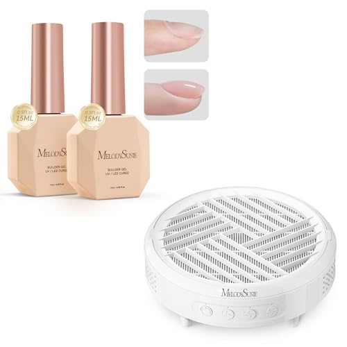 MelodySusie Nail Dust Collector with 2PCS Builder Nail Clear Base Gel Builder Gel
