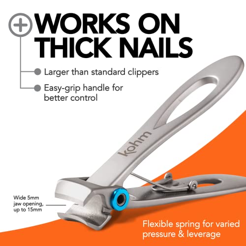 Heavy Duty Nail Clippers Set for Thick and Ingrown Toenails - Professional Pedicure Tools