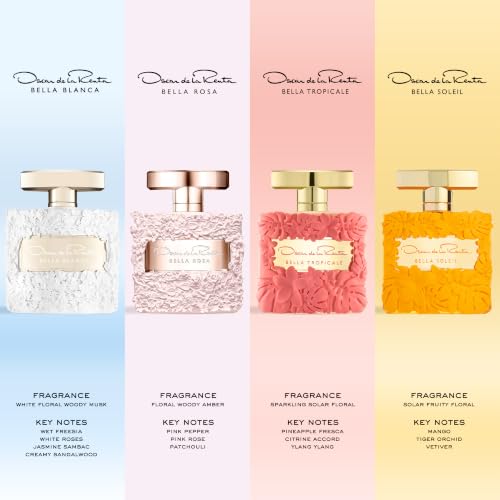 Oscar de la Renta Bella Rosa EDP Perfume for Women 1.7 Fl Oz - Floral Woody Musk Fragrance