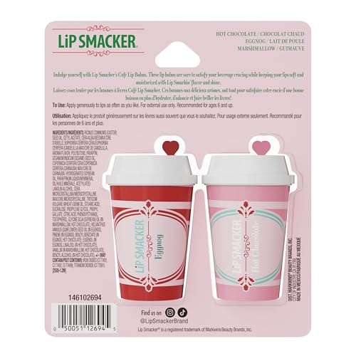 Lip Smacker Holiday Caf? Balm Trio, Moisturizing Lip Balm Set with Festive Flavors, Collectible Frappe Cup Design, Perfect Holiday Gift for Kids & Lip Balm Lovers (Pack of 2)