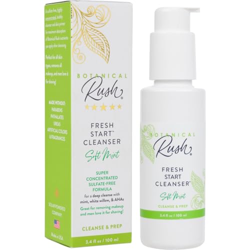 BOTANICAL RUSH Sulfate-Free Facial Cleanser & Makeup Remover - Gentle, Vegan Skin Care