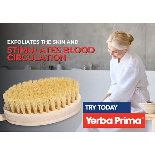 Yerba Prima Tampico Dry Skin Brush for Exfoliating and Blood Stimulation (Pack of 3)