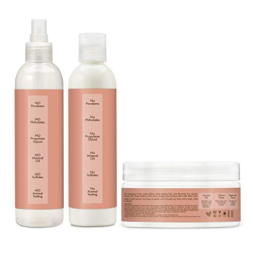 Kids Curl Care Set - Hydrating Shampoo Conditioner Detangler & Styling Cream