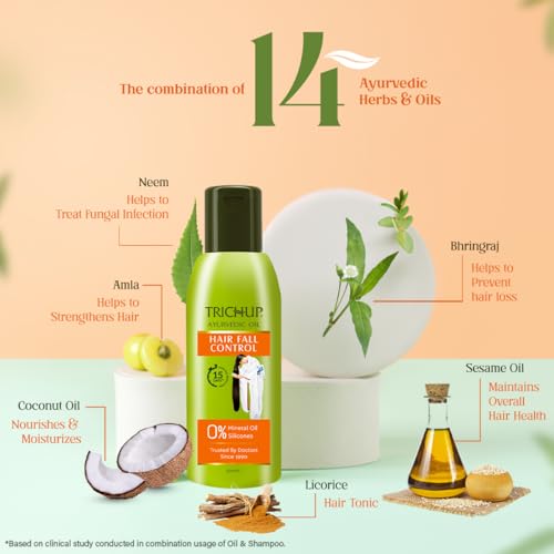 Hair Fall Control Oil Combo Set - 3 x 200ml Trichup Hair Treatment