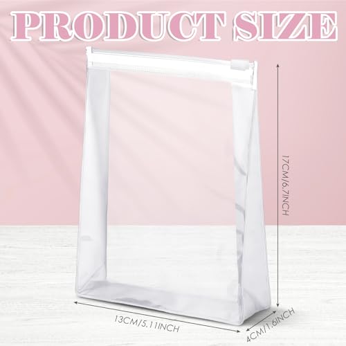 Mini Clear Makeup Bag 5.1 Inch Bulk PVC Cosmetic Organizer - 100 Pack