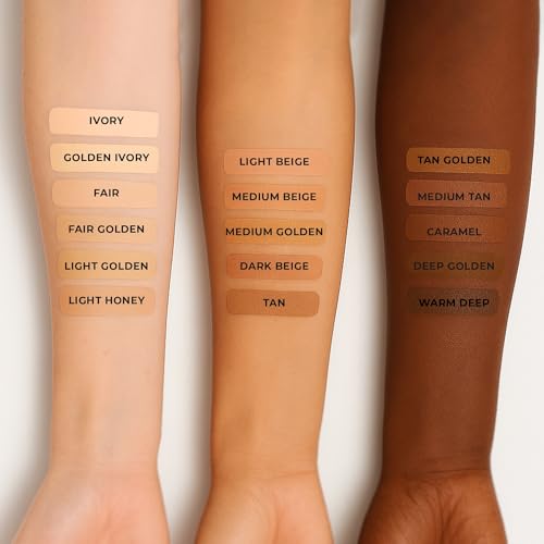 AmazingCosmetics Full Coverage Concealer Light Beige - Long Wear Skin-Correcting Makeup for Undereye & Blemishes