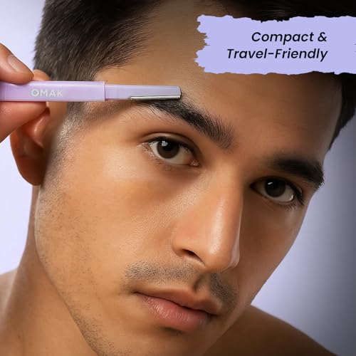 Double-Ended Face Razor for Women ? Eyebrow & Dermaplaning Tool | 6 Pack = 12 Blades Stainless Steel | Peach Fuzz Remover & Exfoliator for Smooth, Glowing Skin