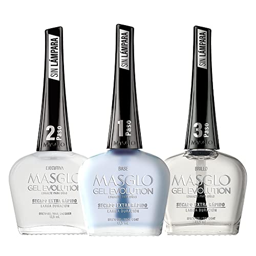 Gel Nail Polish Set - Pink - No UV/LED Lamp Needed, Fast-Drying, 12-Day Wear, 14-Free, High-Gloss, Vegan - 0.5 oz Each