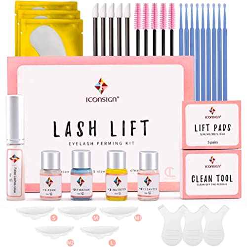 Lash Lift Kit & Brow Lamination Kit Bundle | Semi-Permanent Salon Grade Supplies for Perming, Curling, and Lifting Eyelashes | Professional DIY Eyebrow Lamination with Keratin Conditioning for Fuller,