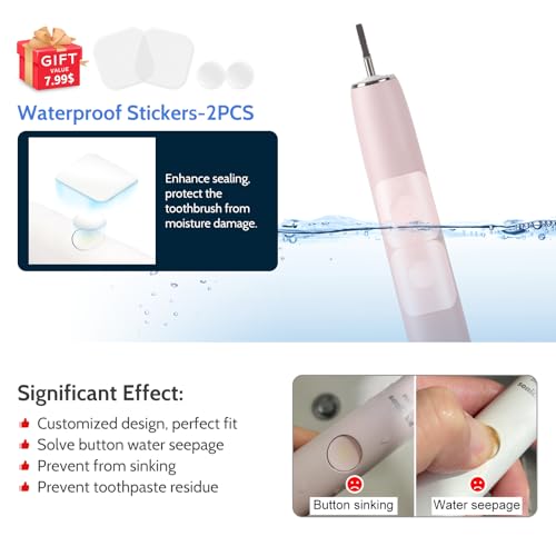 Upgraded Electric Toothbrush Metal Shaft Link Rod with Rubber Seal for Philips HX Series