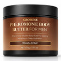 Allaura Beauty Woody Amber Pheromone Body Butter for Men – Hydrating Fragrance Moisturizer with Shea & Coconut Oil