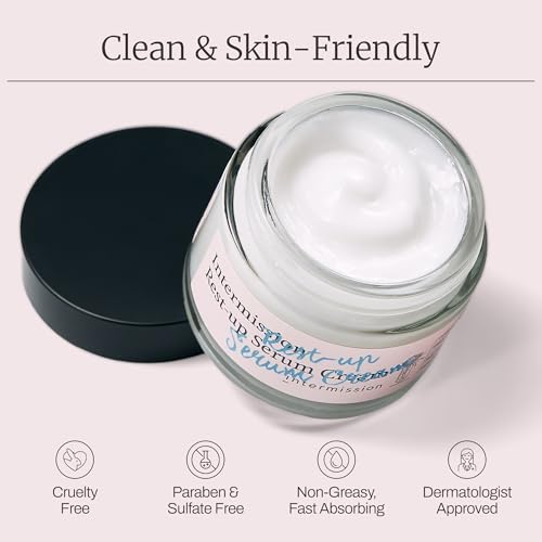 Intermission Rest-Up Serum Cream 2.36 fl oz ? Serum + Cream Hybrid Moisturizer with CHEMOCICA¢â 700,000 ppm, Hyaluronic Acid, Ceramide & Panthenol for Sensitive & Combination Skin