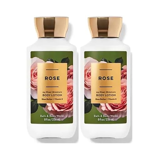Bath & Body Works Bath and Body Works Rose Super Smooth Body Lotion Sets Gift For Women 8 Oz -2 Pack (Rose)