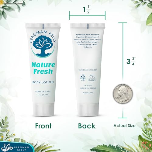 Bergman Kelly Travel Size Lotion 1 fl oz Pack of 100 - Nature Fresh Scent, TSA Approved