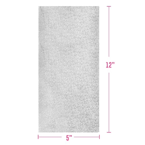 Colortrak Embossed Hair Coloring Foil Sheets, Professional, Convenient 5 x 12 inch Long Pre-cut Sheets, Easy to Grab During Processing, Silver, No Separating Tissues Need, 100 Per Box