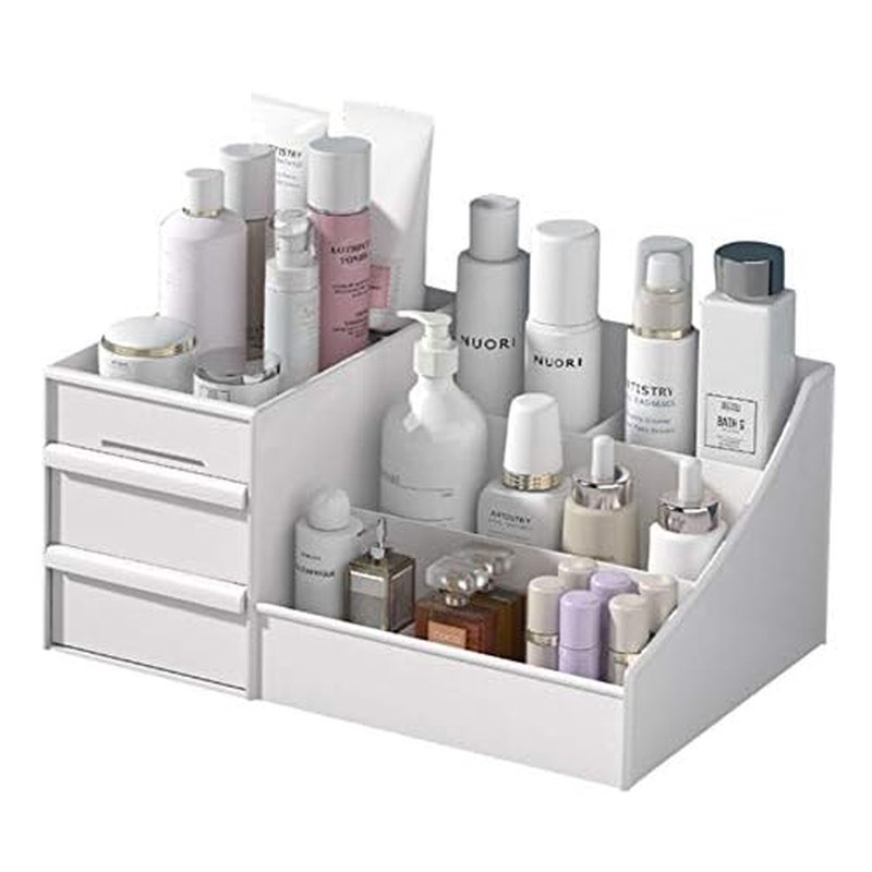 1 PCS Drawer Type Cosmetics Storage Box Dormitory Desktop Finishing Dresser Skin Care Lipstick Plastic Shelf