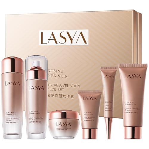 Revitalizing Skin Care Set, 6Pcs Anti Aging Face Care Sets for Women, Firming Skin, Shrink Pores, Smooth Wrinkles, Hydrating Skin Care Set