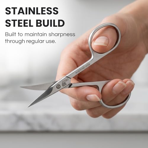 German Handmade Stainless Steel Cuticle Scissors - Professional Nail Care Tool