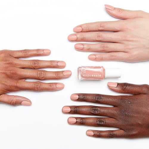 essie expressie Quick-Dry Vegan Nail Polish, Crop Top and Roll, Pink Beige, 0.33 Ounce