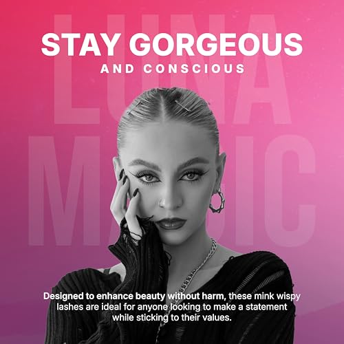 Luna Magic Diosa Faux Mink Wispy Lashes with Soft Band, Reusable up to 10x, Lightweight Eye-Enhancing Design for Natural or Dramatic Eye Looks - Vegan & Cruelty-Free Eyelashes - 13MM ? 3 Pair