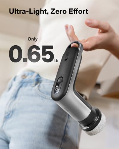 HOTO Cordless Spin Scrubber with 6 Magnetic Brush Heads, IPX7 Waterproof