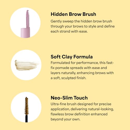 ENTROPY MAKEUP Tough Brow Finisher Toast - 2-in-1 Brow Tint Mascara with Built-In Comb