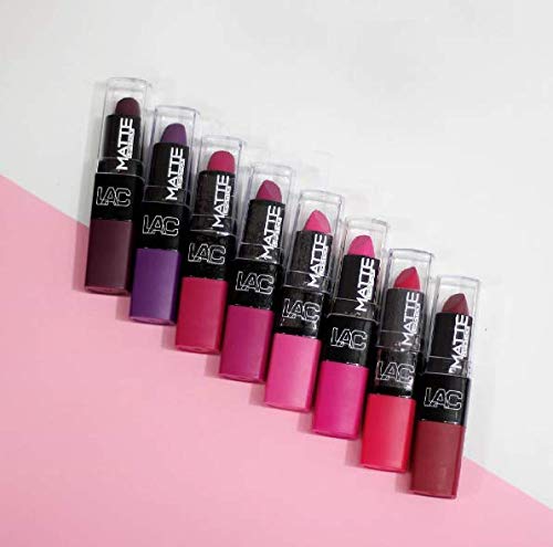 Matte Lipstick Pack of 6 - Long-Lasting, Vibrant Lip Color for Flawless Look