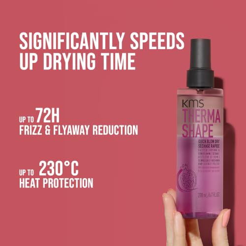KMS ThermaShape Quick Blow Dry Spray - 6.7 Fl Oz, Faster Drying & Heat Protect