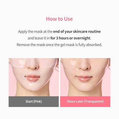 Pink Collagen Hydrogel Face Mask Set - Ampoule-Infused, Cooling & Hydrating