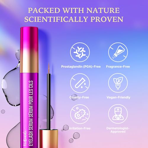 VieBeauti Multicolor Eyelash Growth Serum 3mL for Longer Fuller Lashes