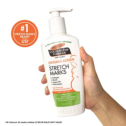 Palmer's Cocoa Butter Formula Massage Lotion For Stretch Marks with Vitamin E, Collagen and Elastin, and Shea Butter, 8.5-Ounce Bottles (Pack of 6)
