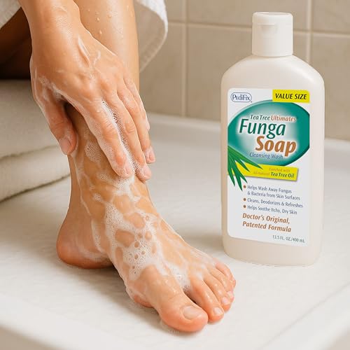Pedifix FungaSoap Tea Tree Oil Foot & Body Wash 13.5 fl oz – Natural Antibacterial Cleanser for Feet & Body