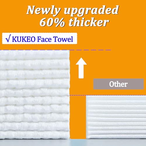 KUKEO Disposable Face Towels 100 Count Orange Pack of 6 - 7.88 x 7.88 in Facial Wipes