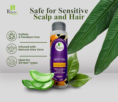 Nourishing Hair Conditioner for Women 450ml - Moisturizing & Detangling, Prevents Hair Loss, Natural Aloe Vera, Floral Scent