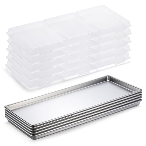 Set of 5 Medium Metal Freeze Dryer Trays with Lids - Compatible with Harvest Right