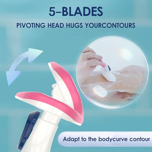 Mini Razors, Travel Razors for Women, 5 Blade, pink