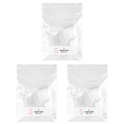 Kiara Sky Gelly Tip Soak Off Nails Refill Packs - Square Short (Sizes 3, 4, 5)