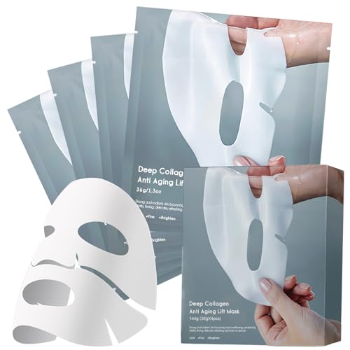 Collagen jelly cream, improves dull skin, reduces fine lines and wrinkles, collagen face mask, hydrates and moisturizing, enhances elasticity, lifts and firms the skin, suitable for all skin types (2