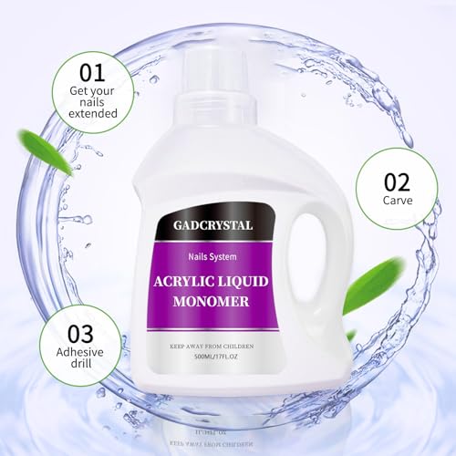 Acrylic Nail Liquid Monomer 500ml for Nail Extensions & Art
