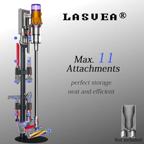 Lasvea Iron-Round Vacuum Stand Compatible with Dyson V7 V15 & Gen5 - Metal Storage Dock & Organizer