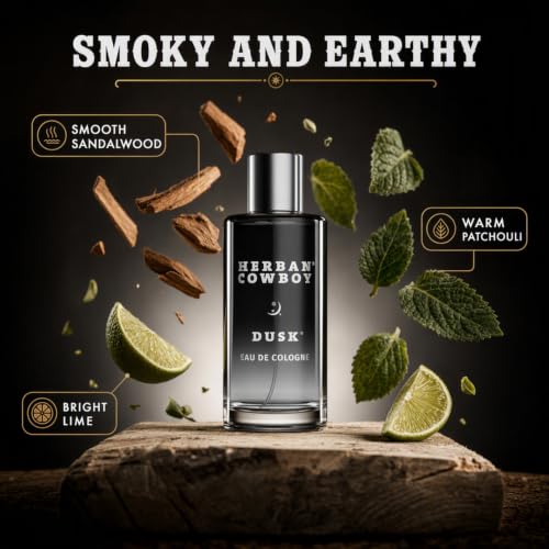 Men's Cologne Dusk by Herban Cowboy, Fresh Rugged Fragrance 1.7 Fl Oz