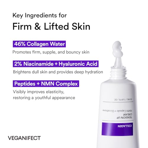 Veganifect Collagen Firming Cream with NMN & Glutathione - Anti-Aging Moisturizer