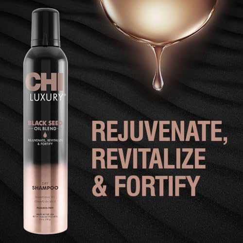 CHI Black Seed Oil Dry Shampoo 5.3 Oz - Hydrating Waterless Hair Refresh
