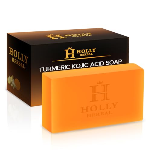 XXL 2.84oz Turmeric Soap Bar - Kojic Acid Soap Dark Spot Remover & Scars - Original Japanese Complex Vitamin C Collagen Shea Butter Retinol Acid Dark Spot Remover for Face Body Skin
