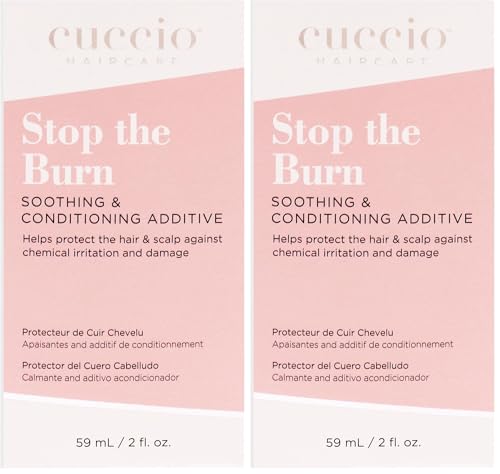 Cuccio Haircare Stop The Burn Conditioner 2 Oz Pack of 2 - Prevent Chemical Burns & Damage