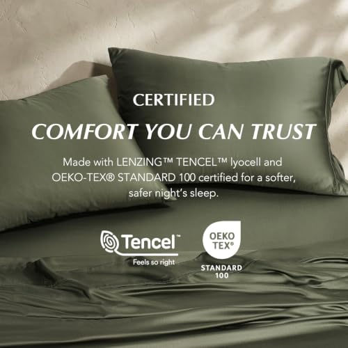 EverGrace TENCEL Cooling Sheet Set Full - Dark Olive Green