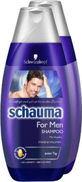 Men's Shampoo - Schauma 2 Pack 400ml for Clean, Healthy Hair
