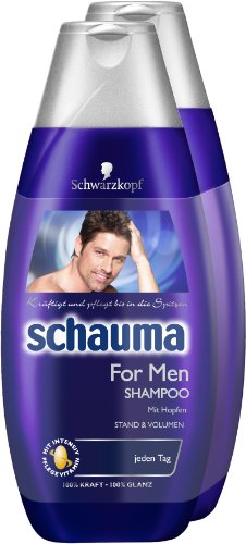 Men's Shampoo - Schauma 2 Pack 400ml for Clean, Healthy Hair