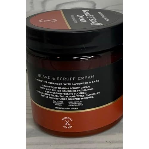 Bath and Body Works Men's Beard Cream & Exfoliating Scruff With Shea Butter 4 Ounces