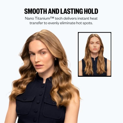 BaBylissPRO Nano Titanium 1 Inch Curling Iron with Long Blue Barrel for Long Hair